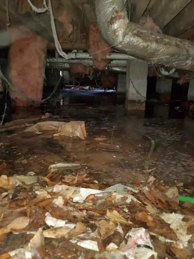 Crawl space flood assessment for Commercial Water Damage Restoration in Harrisville